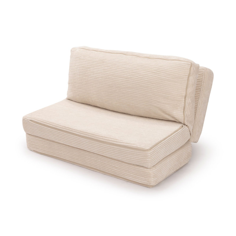Canapé convertible Fold 'n Fun, Crème, crème, H 6 po x l 38 po x P 75 po