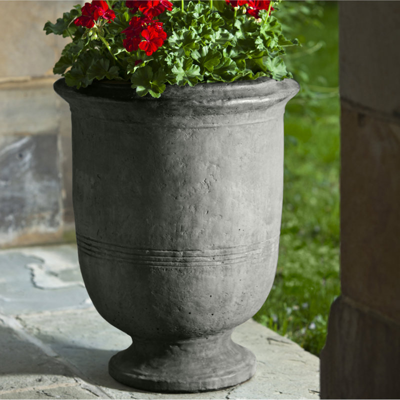Provencal Handmade Urn Planter, Alpine Stone