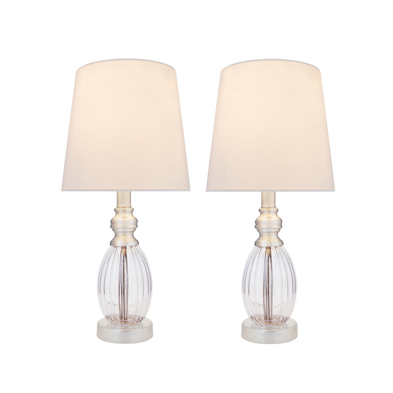 Ensemble de lampe de table 18,5 "transparent