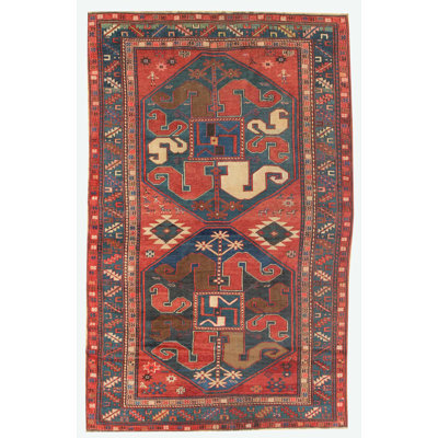 One-of-a-Kind 4'4" X 7'9" Wool Area Rug in Red