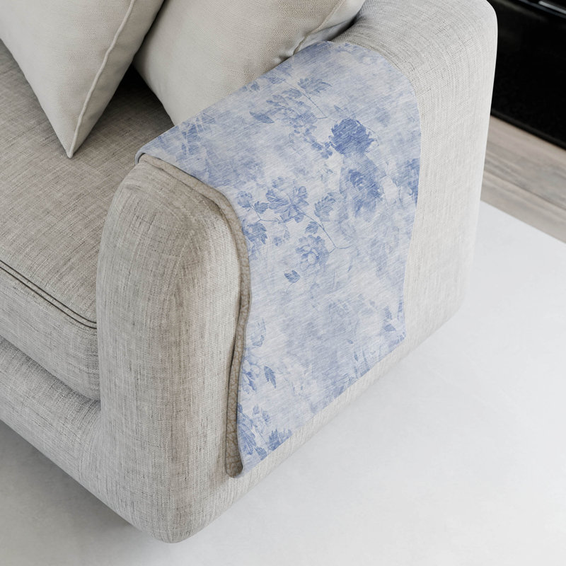 Jeté floral Sherpa ASB724 Addison, Floral bleu ciel