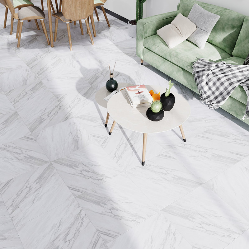 Belul Peel and Stick 45.72cm x 45.72cm PVC Singular Tile in  Ivory