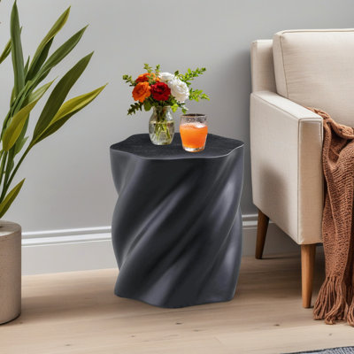 Sculptural Modern Fiberglass Accent Table with Organic Design