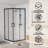 Enclo 36" W X 36" D X 71" H Framed Square Shower Enclosure With 1/4"Clear Tempered Glass