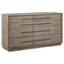 Commode 8 tiroirs Taupe