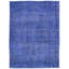Tapis de la surface en laine bleu 9 pi 7 po x 13 pi 9 po "one-of-kind" -noué la 1990 Alleena