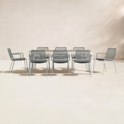 Anautica 82" Teak Patio Dining Set