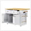 Îlot de cuisine polyvalent avec abattant, prises de courant et rangement interne pour une fonctionnalité et une organisation améliorées-1205580923