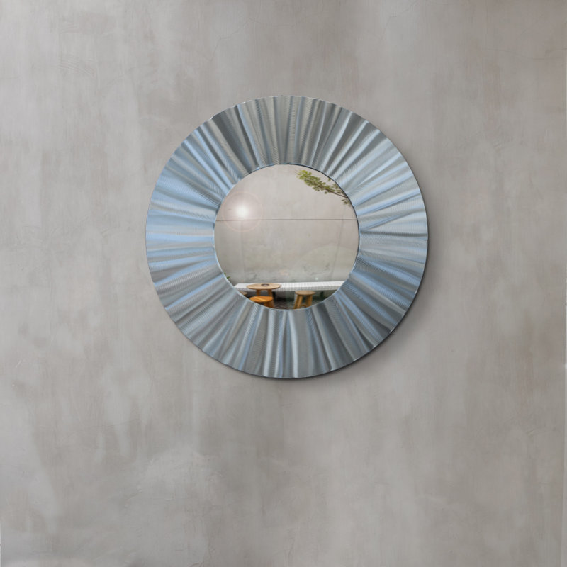 Clodfelter Metal Circle Wall Mirror