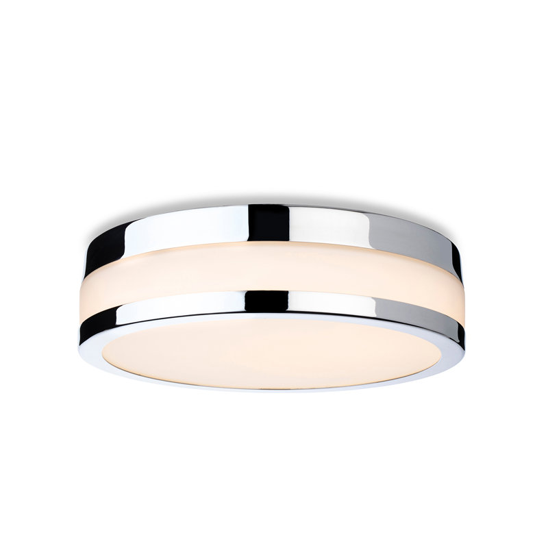 Glass LED Flush Mount, 6Cm H x 22Cm W x 22Cm D