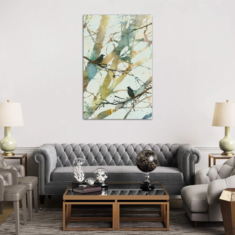 Botanical Birds II by Carol Robinson - Painting on Canvas, 66.04 cm H x 45.72 cm W x 1.91 cm D, Wrapped Canvas