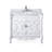 Benton Collection 40 Inch Traditional Freestanding White Bellissimo Bathroom Vanity, Single Sink, Carrara Marble Top, Fully Assembled