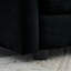 Comfy Armchair In Black Chenille - Convenient Assembly Single Seat Breathable