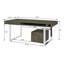 4-drawer Writing Desk Weathered Grey