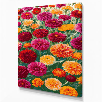 "Watercolor Botanical 21", art mural sur toile rouge