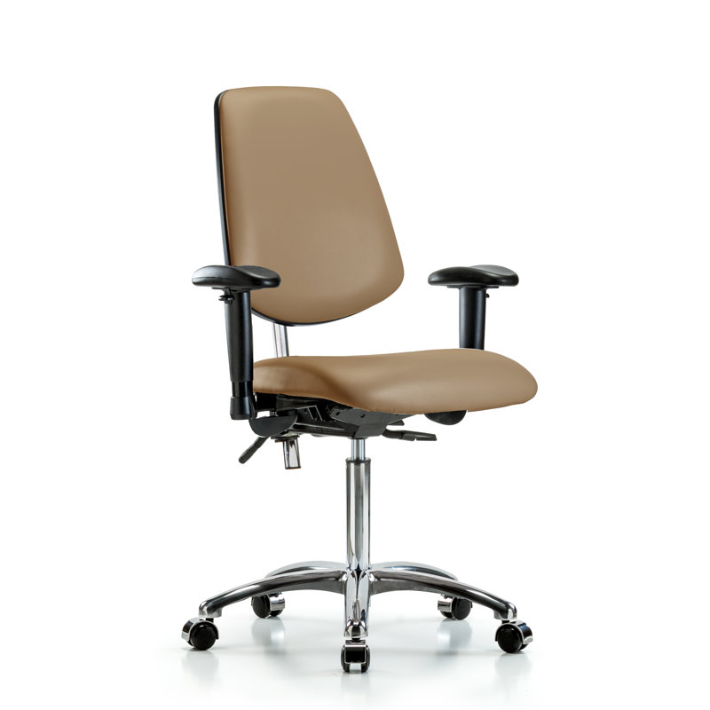 Chaise de tâches ergonomique Octavia, Roulettes, Non inclus, Taupe