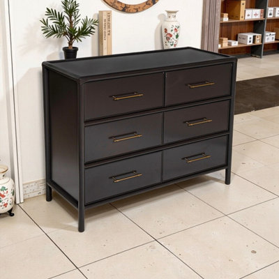 Storage Buffet Cabinet With 6 Drawers 48 Long Chest
