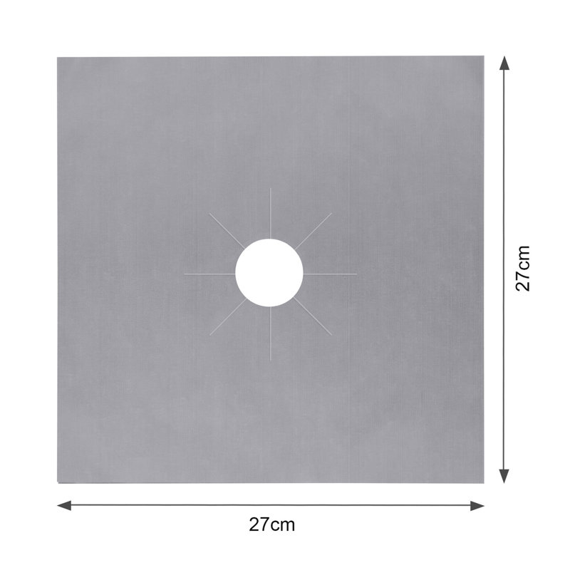 Revêtement de brûleur de surface de cuisson argenté antiadhésif réutilisable, résistant à la chaleur, Argent argent