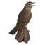 Statue sur pied songbird sur les souches