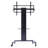 Callington Curved Wood Floor TV Stand Mount & Wheels for Up to 85" TVs, Black