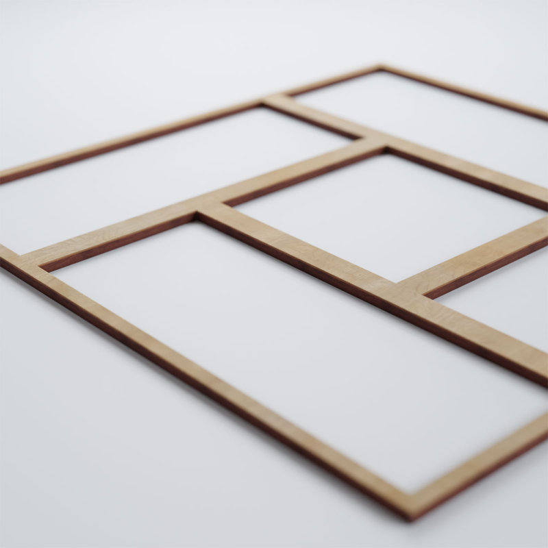 Panneaux muraux décoratifs en bois Sheffield, Bouleau, H 15 3/8 po x l 15 3/8 po x P 3/8 po