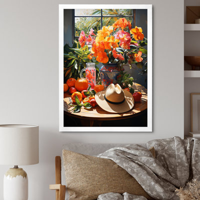 Ombres florales mexicaines Sombrero III - Art mural mexicain