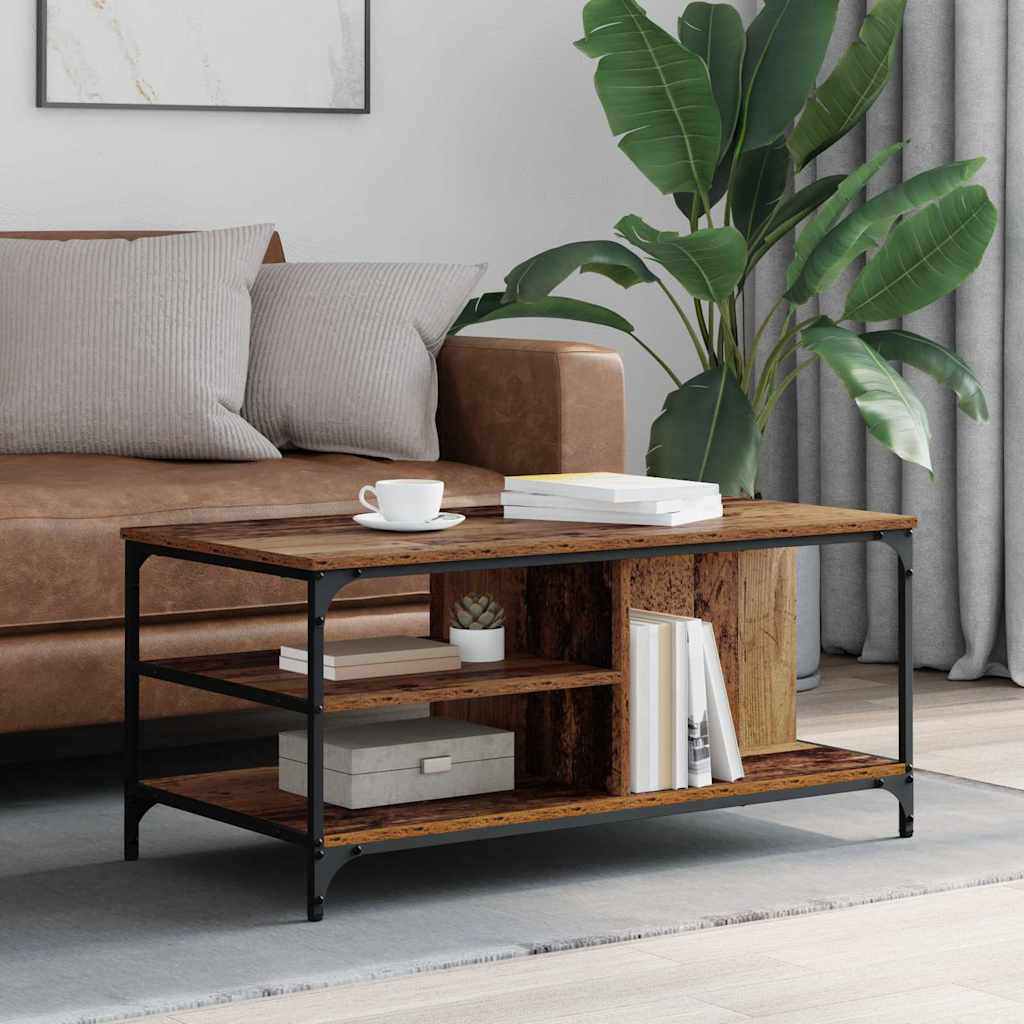 Coffee Table Black Oak 100 X 50 X 45 Cm Engineered Wood