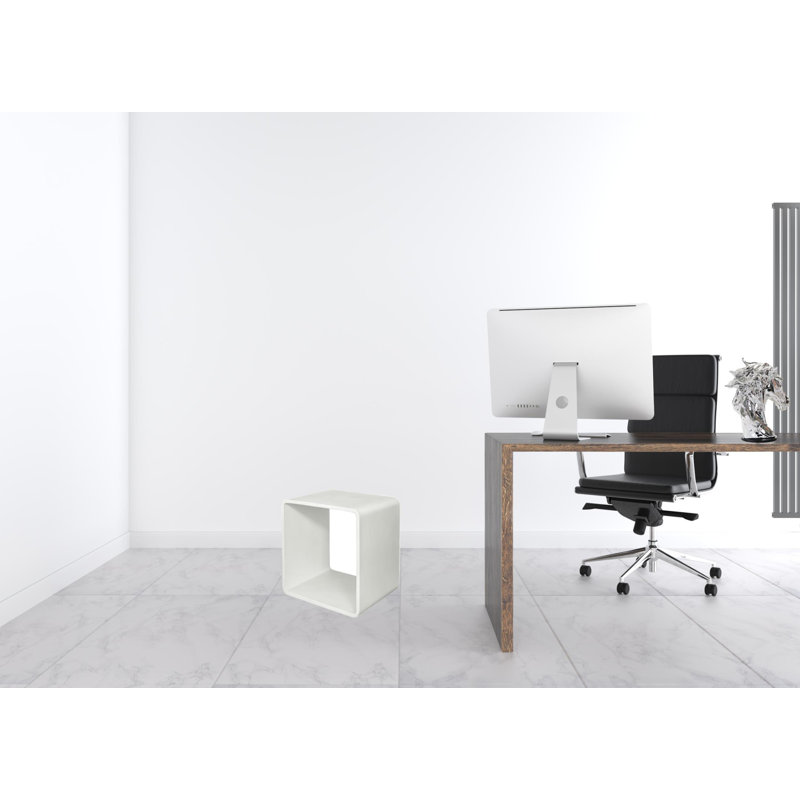 18" Open Geo Cube Display Bookcase, White