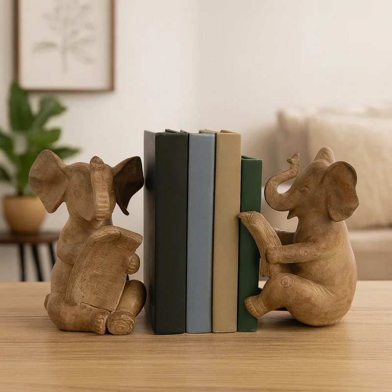 Serre-livres Ari lecture éléphant