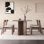 Retro light luxury rectangular dining table set-102552084