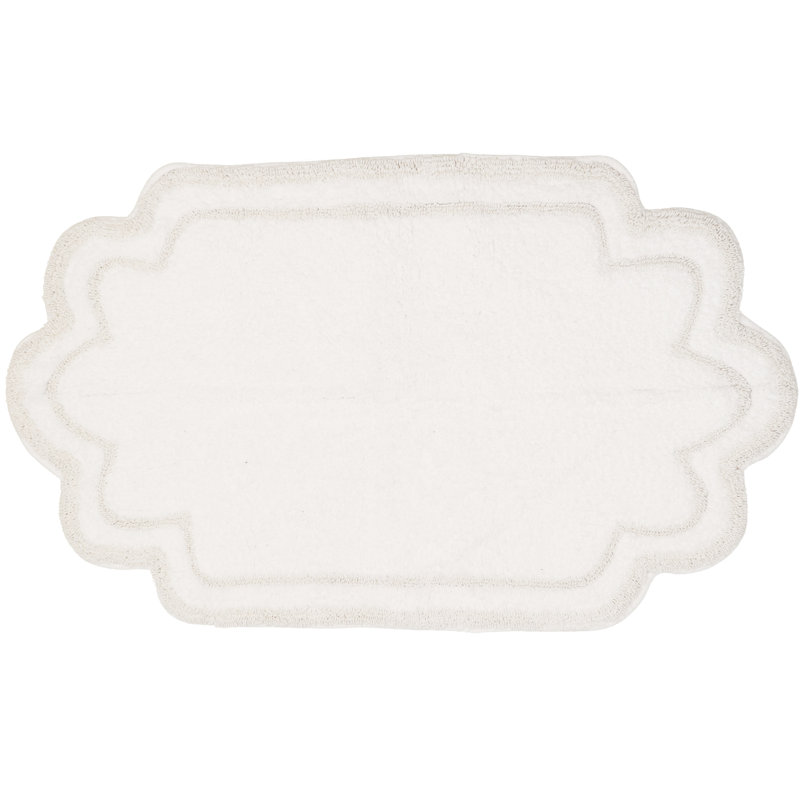 Tapis pour salle de bain Dobrinka, Blanc, 24 po x 40 po (rectangulaire)