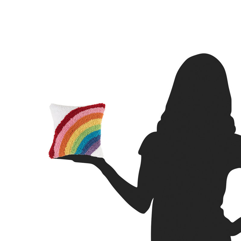 Subka Rainbow Arch Hooked Pillow - Pride
