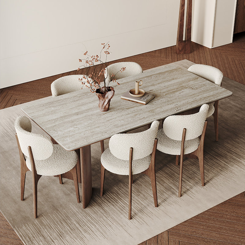 Ensemble de table de salle à manger européen moderne et minimaliste, H 29,5 po x L 63 po x l 31,5 po
