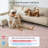 Celeta Washable Abstract Japandi Rainbow Striped Pink Area Rug - Colorful Modern Carpet for Living Room, Bedroom, Nursery or Play Room-1120820797
