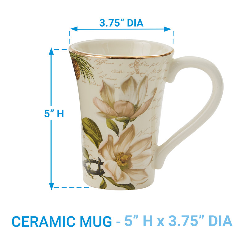 Ensemble de grandes tasses d'hiver Park Designs - blanc
