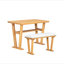 Table de salle à manger en bois massif Farmhouse Modern - Conception peu encombrante