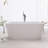63-Inch Oval Freestanding Solid Surface Soaking Bathtub With Drain