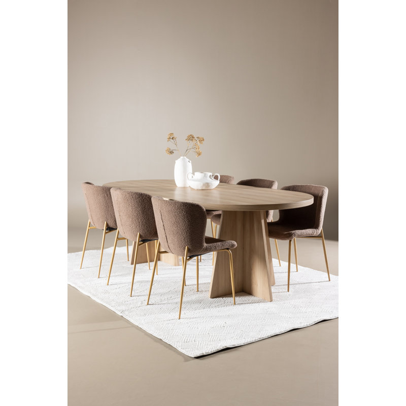 Williams 6 - Person Dining Set, Brown, Brown