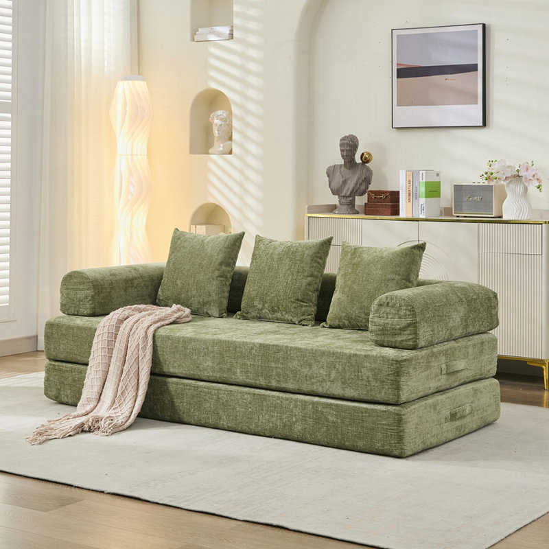 Canapé-lit pliant Boneless Comfy, Vert
