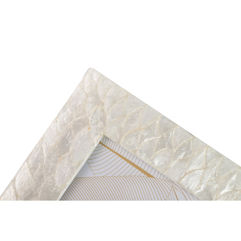Crabtree Capiz Single Picture Frame in Natural/White, 11" x 9"
