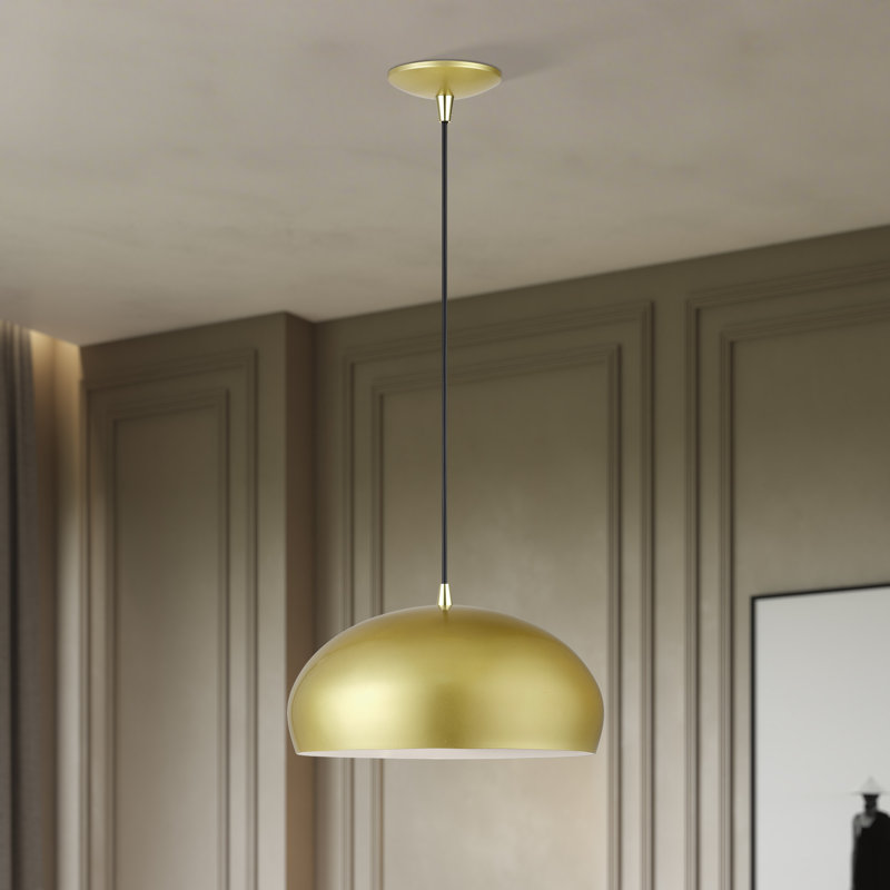 Luminaire suspendu doré doux 1 lumière Aaranyan, Doré, Doré
