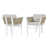 Coussin beige / structure blanche