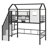 Metal Twin Size Loft Bed Frame With A Storage Box And Stairs-181322827