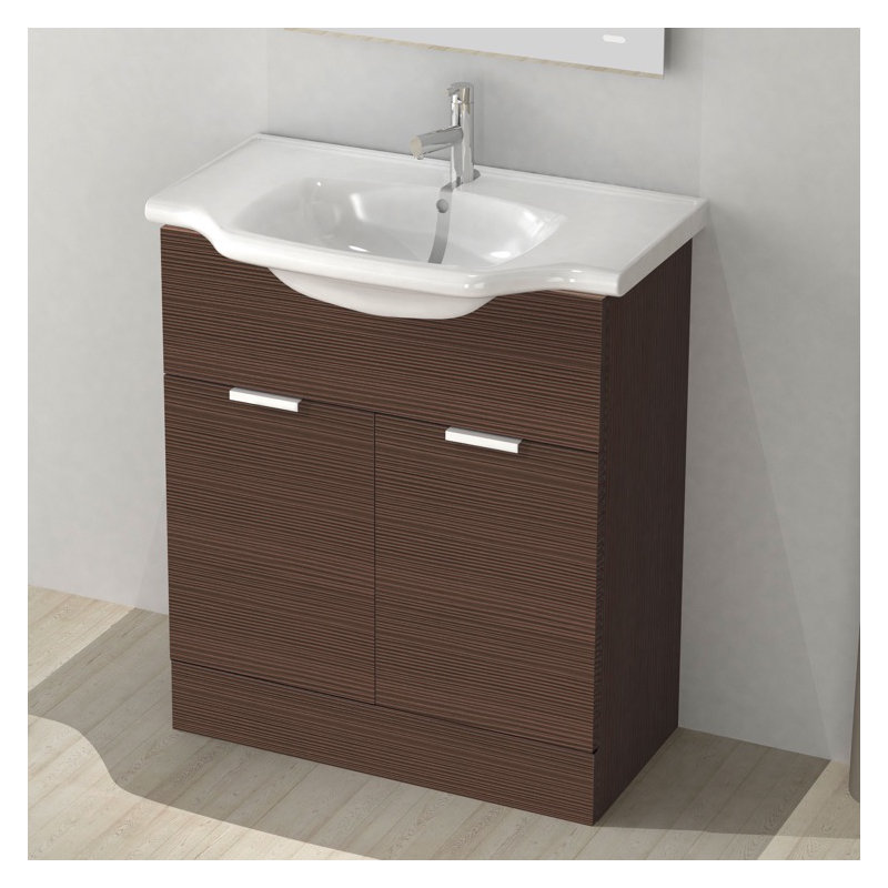 Ensemble de meuble-lavabo simple 32 "New Classic, Mélèze brun