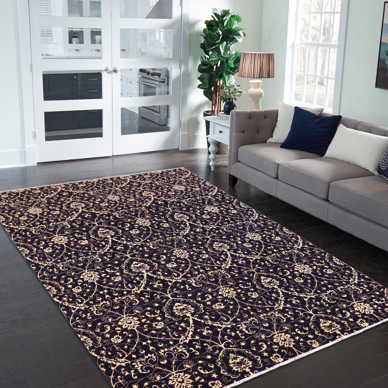 Tapis motif cachemire en laine noué à la main 10 pi x 14 pi 6 po Mitesh