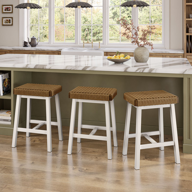 Tabouret Ingowart, Blanc, Tabouret de comptoir (siège d'une hauteur de 26,6