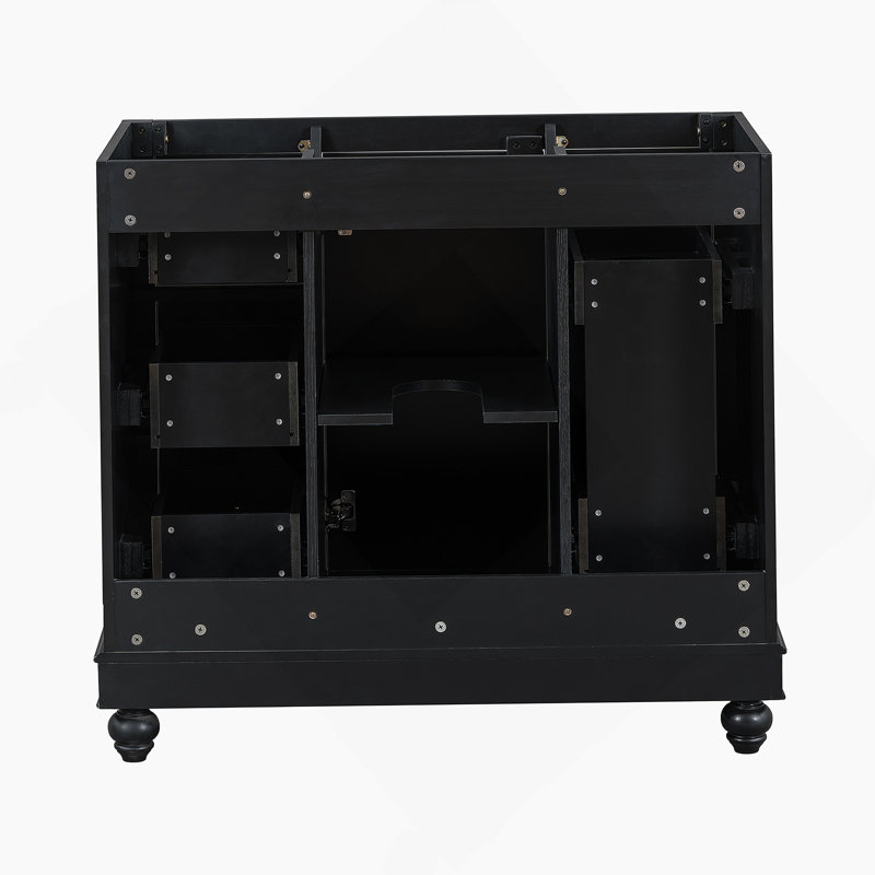 Meuble-lavabo noir 36 po (lavabo non inclus)