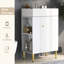Meuble-lavabo sur pied 21,6 po avec lavabo en céramique et armoire de rangement latérale Crawley-804011127