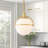 Gladi 1-Light 9.65‘’ Single Globe Dimmable Pendant Light-1409010204-1349329831