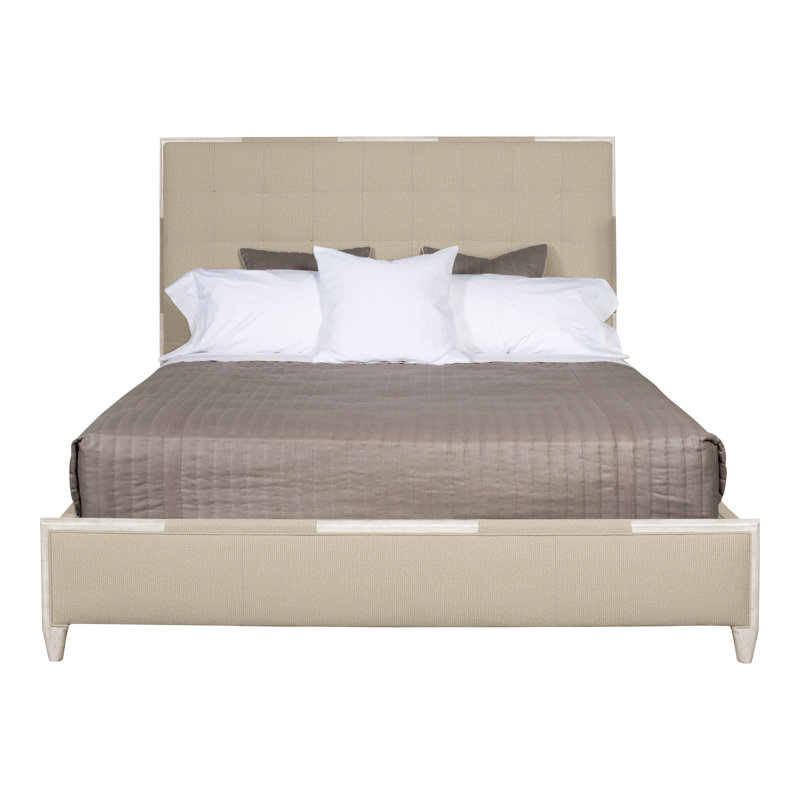 Thom Filicia Home California King Upholstered Panel Bed, Tuck Linen, Casa Blanca